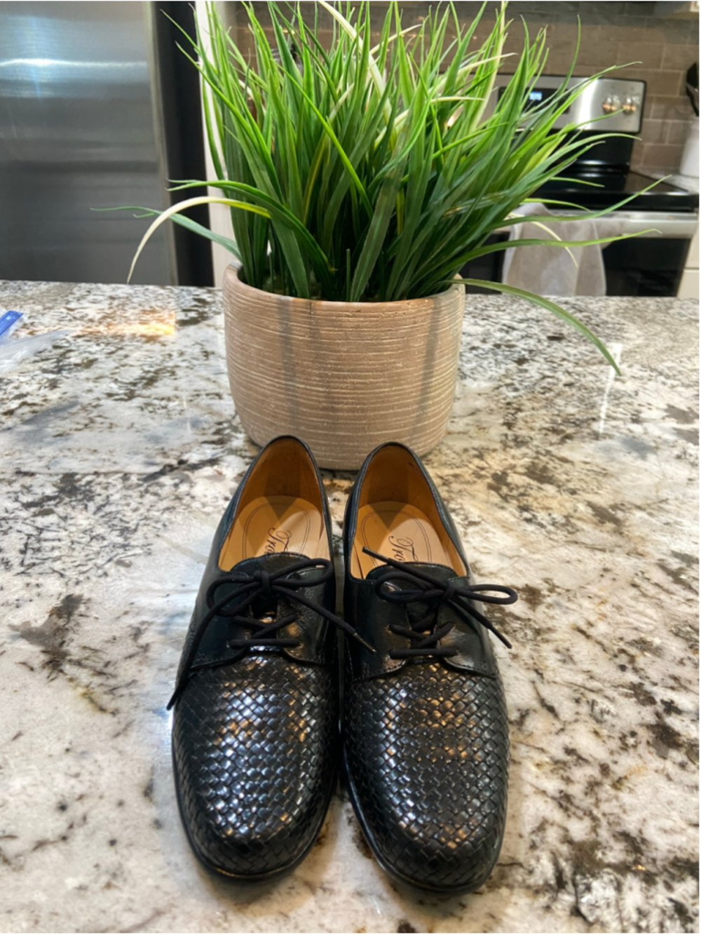 Trotters loafers, leather upper made in Brazil, size 6N